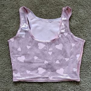 Black Milk Hearts Reversible Crop size S